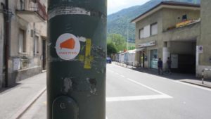 A place to B(z) Sticker on lamp post
