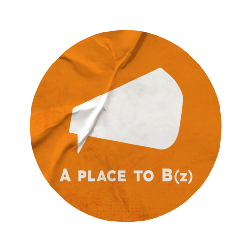 a place to b(z) logo sticker
